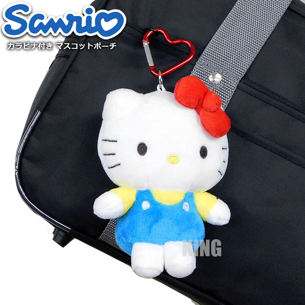 送料無料 サンリオ ハローキティ カラビナ付き ぬいぐるみ マスコットポーチ キティちゃん キーホルダー ストラップ レディース キッズ■