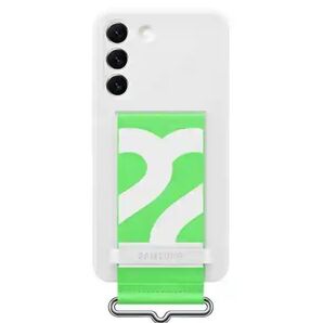 ◆ Galaxy S22 Silicone Cover with Strap/ホワイト シリコンカバー ストラップ付き オフィシャル【並行輸入品】SC-51C SCG13
