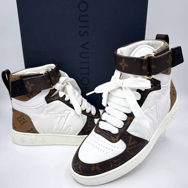 【美品 1円〜】 ルイヴィトン LOUIS VUITTON モノグラム スニーカー ブーンボックスライン リバース ハイカット 35 22cm