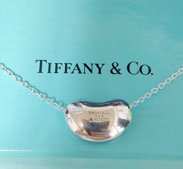 TIFFANY ティファニー ネックレス ビーン シルバー ペンダント ビーンズ チェーンは社外品
