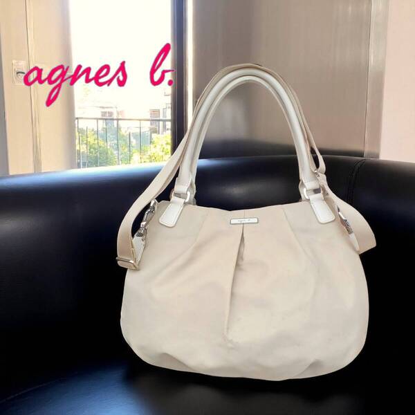 アニエスベー agnes b. トートバッグ ベージュ / トート ショルダー 肩掛け 手提げ バッグ レディース