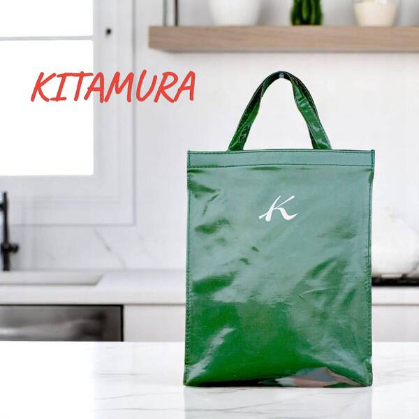 キタムラ Kitamura エナメル トートバッグ モスグリーン / 手提げ ハンドバッグ ランチバッグ 緑 レディース