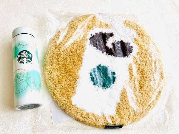 送料無料★未使用★スタバ ステンレスボトル チェアパッド 2点セット 355ml 水筒 タンブラー マット 福袋 スターバックス クッション
