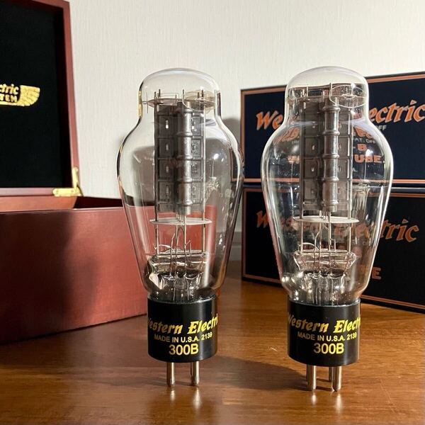【美品・マッチドペア・付属品完備】WESTERN ELECTRIC 300B ウェスタン・エレクトリック 2021年復刻 エレクトリ正規輸入品 MATCHED PAIR①