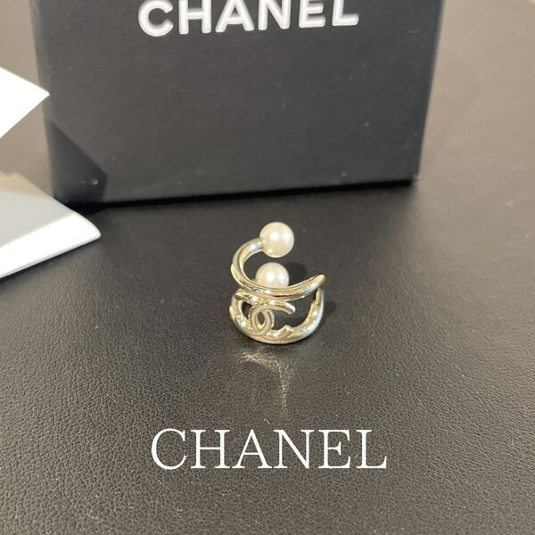 【鑑定済】CHANEL シャネル イヤーカフ ココマーク フェイクパール B21A シャンパンゴールド ライトゴールド アクセサリー【送料無料】