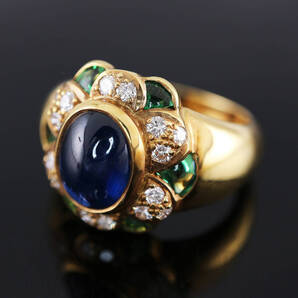 K18 サファイア マルチ リング S2.555 T0.69 D0.32 #11 【JAG0729】