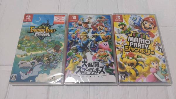 ◆【新品未開封】Switch グルグルの竜と時をぬすむ少女 / 大乱闘スマッシュブラザーズSPECIAL / マリオパーティジャンボリー 3点セット