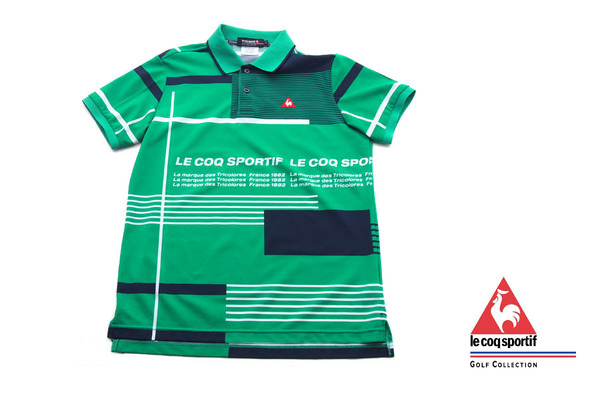 送料無料★【中古】ルコックスポルティフゴルフ|LE COQ SPORTIF GOLF|半袖ポロシャツ|QGMPJA10|メンズゴルフウェア|L