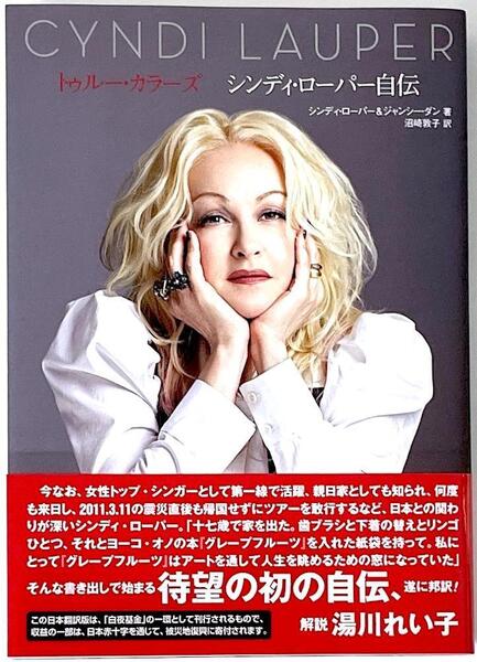 絶版 貴重 初版本 帯付き トゥルー・カラーズ シンディ・ローパー自伝 CYNDI LAUPER / ジャンシー・ダン / 沼崎敦子 / 湯川れい子