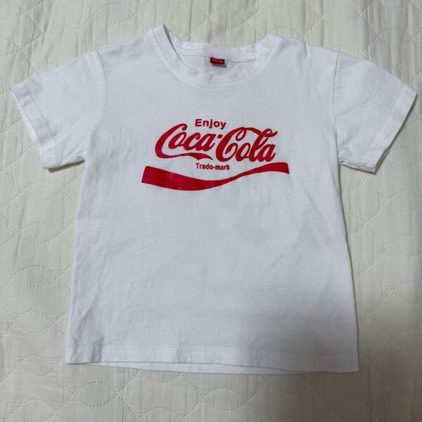 コカコーラTシャツ/サイズ100/男の子/女の子/白T/親子お揃い/Tシャツ/半袖Tシャツ/夏用/キッズ/コカ・コーラ/お揃いコーデ