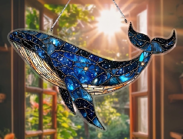クジラ サンキャッチャー アクリル板(2D)