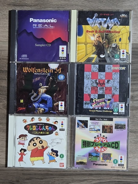 全6本 動作未確認 バーチャル・ソー VIRTUOSO ウルフェンシュタイン ストリートファイター パナソニック panasonic 3DO レトロ ゲーム
