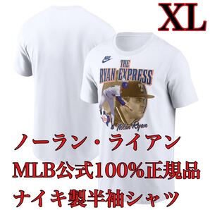 100%正規品XL白ノーラン・ライアン復刻モデルNIKEテキサス・レンジャーズ日本未発売MLB半袖TシャツNolan Ryan小川泰弘ヤクルトスワローズ
