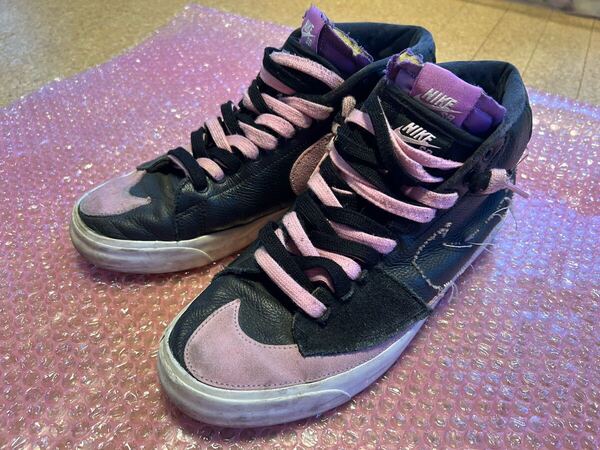 NIKE SB ZOOM BLAZER MID EDGE L US10.5 28.5cm ナイキ ズーム ブレーザー ブラック ピンク レザー DA2189-002 スニーカー