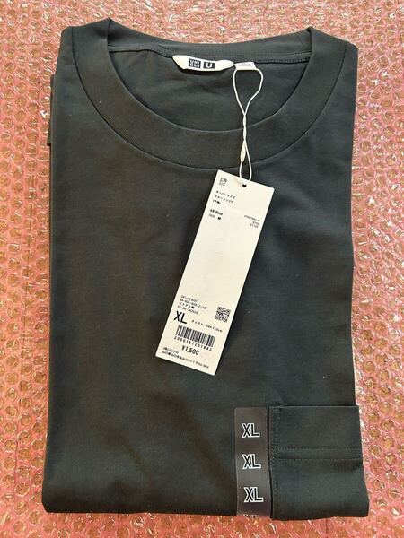 新品未使用 UNIQLO オーバーサイズクルーネックTシャツ 半袖 XLサイズ 68 Blue