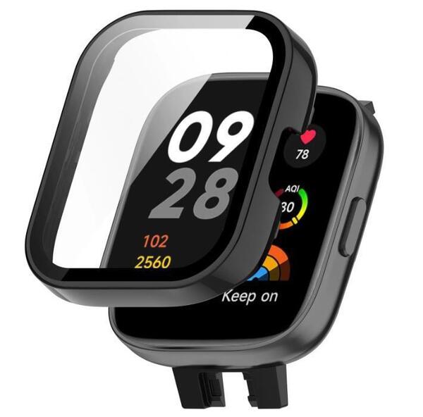 Xiaomi Redmi Watch 3 ガラス 保護 ケース ブラック 防水 カバー フィルム 交換 保護 液晶画面保護 PC 保護 スマートウォッチ ハードケース