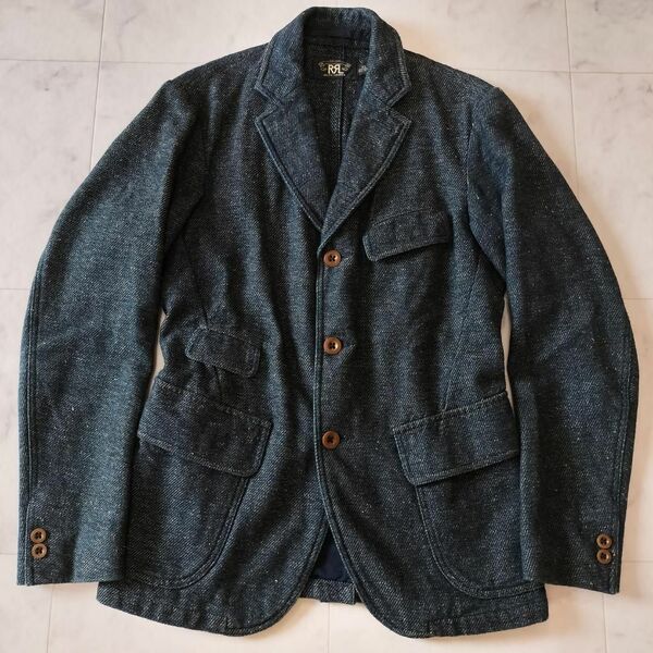 RRL インディゴ染め フランネルツイルテーラードジャケット 1900年代 XS ダブルアールエル ラルフローレン メンズ スポーツコート Indigo