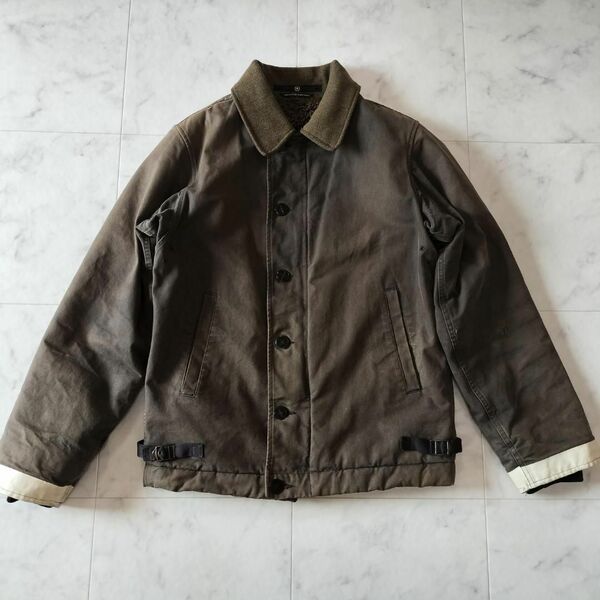 00s STONE ISLAND DENIMS N-1 デッキジャケット S 茶 ストーンアイランドデニム 2006AW ボアライナー付き メンズ deck jacket archive y2k