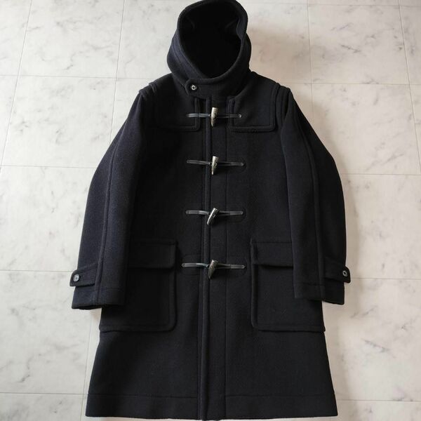 INVERTERE ウールヘリンボーンダッフルコート JoshuaEllis M インバーティア メンズ ジョシュアエリス ダークネイビー Moorbrook Gloverall