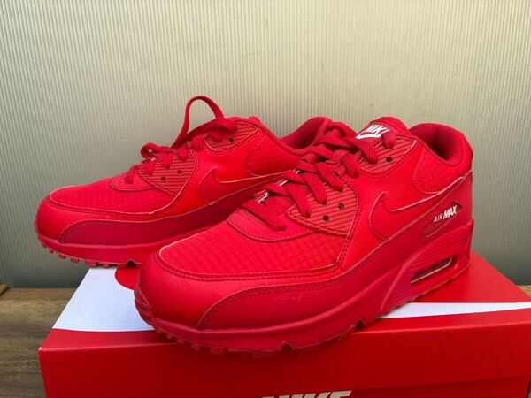 レア!ナイキ!AIR MAX 90 ESSENTIAL UNIVERSITY RED 26.5cm!赤 !スニーカー エアフォース ダンク ジョーダン NIKE エアマックス90