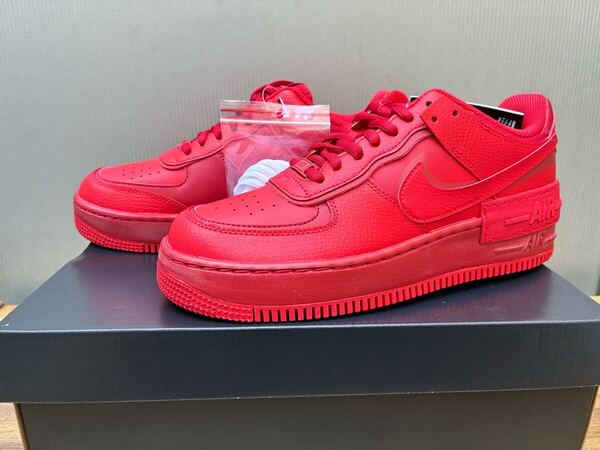 レア!新品未使用!ナイキ!Nike Air Force 1 Low Shadow Triple Red 26.5cm!赤 スニーカー エアフォース1 ダンク エアマックス