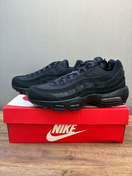 レア!新品未使用!ナイキ!Nike Air Max 95 Triple Black!26.5cm!黒!トリプルブラック スニーカー エアフォース ダンク エアマックス