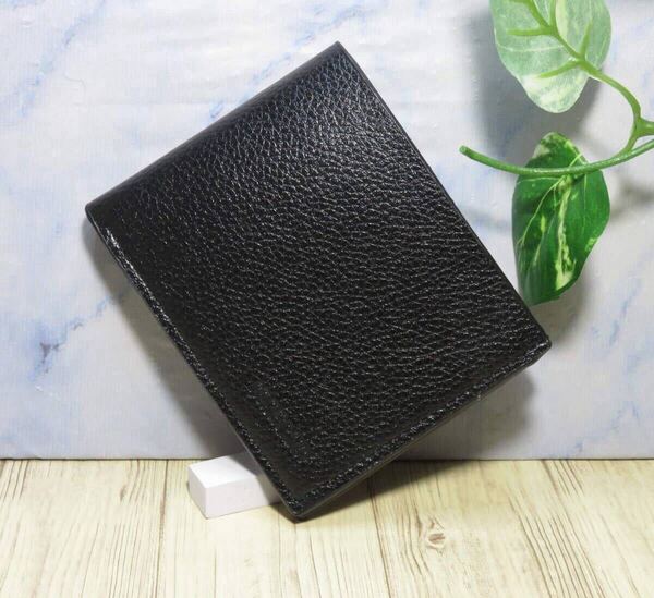 二つ折り財布 メンズ 財布 コンパクト 薄い、軽い財布、 *新品*当日発送(ブラック)