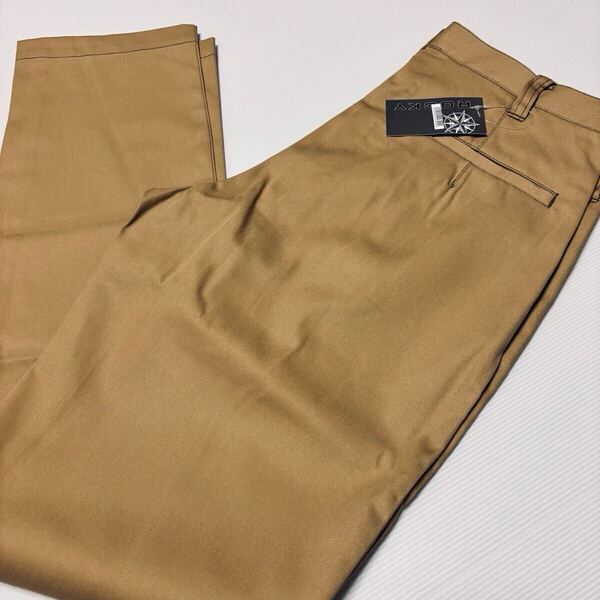 W92cm 3L/XXL/XO チノパン ワンタック ベーシックテーパードシルエット ロングパンツ 新品 送料無料 通年 メンズ ゴルフ 作業着 ベージュ
