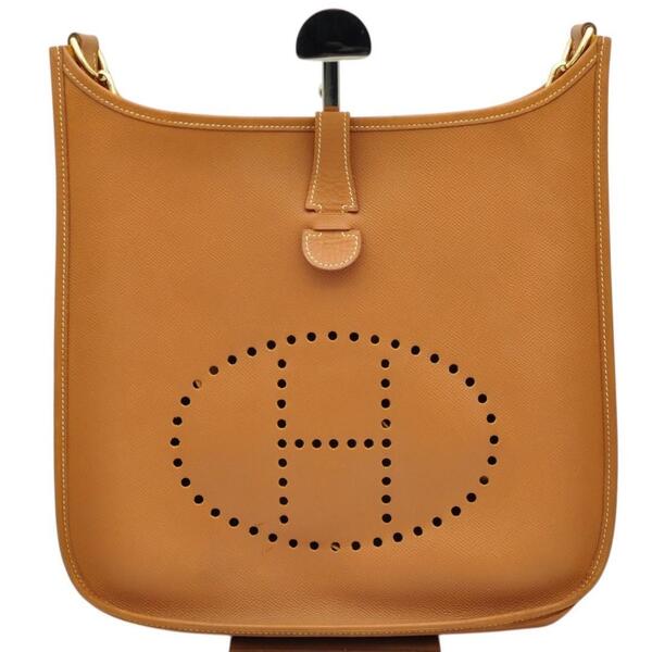HERMES エルメス 美品 エヴリン 1 GM ゴールド □B刻印 ショルダーバッグ