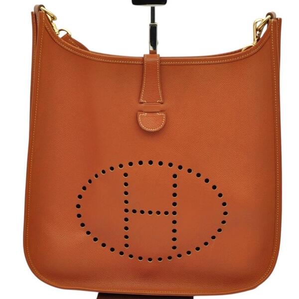 HERMES エルメス 美品 エヴリン 1 GM ゴールド □H刻印 ショルダーバッグ