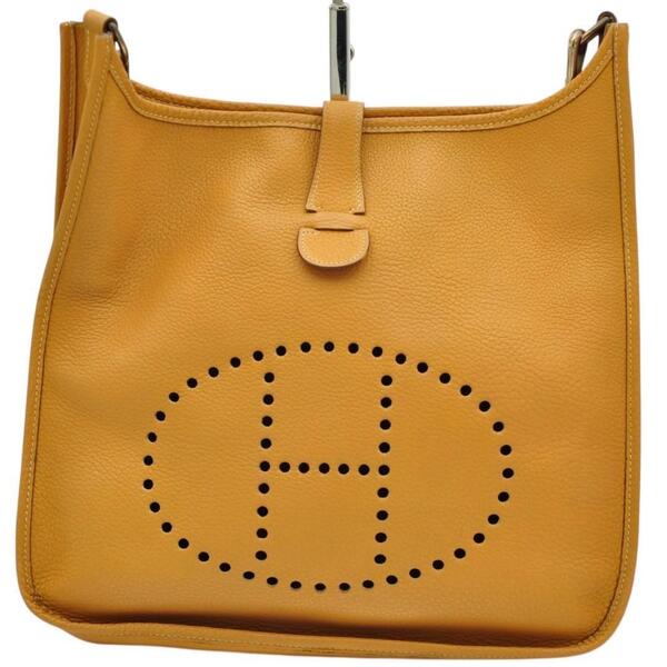 HERMES エルメス 美品 エヴリン 1 GM キャメル 〇Q刻印 ショルダーバッグ
