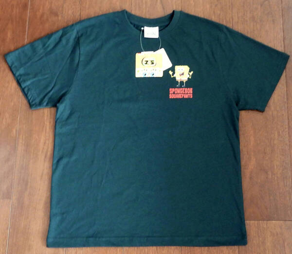 スポンジ・ボブ 半袖Tシャツ レディース Lサイズ ダークグリーン【新品未使用】
