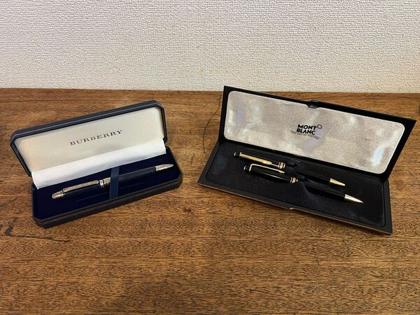 訳あり品 モンブラン ボールペン シャープ バーバリー 3色ペン 文房具 筆記用具 筆記具