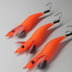 新品 タコエギ★送料無料★3本セット サイズ:3.5 蛸釣り 蛸掛け タコジグ 人気方ー:オレンジ マダコ 真蛸釣り 夜光ボディ