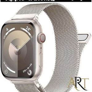 アップルウォッチバンド ミラネーゼループ Apple Watchバンド コンパチブル 49mm 46mm 45mm 44mm 42mm ステンレス ベルト マグネット