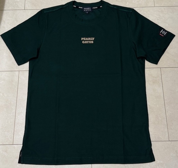 ・未使用 正規品・PEARLY GATES パーリーゲイツ PGプリント 吸汗速乾 ストレッチTシャツ 6号 XLサイズ カーキ
