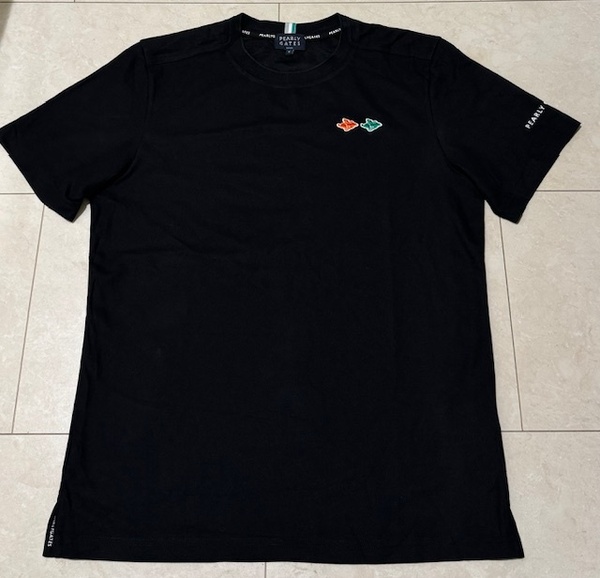 ・未使用 正規品・PEARLY GATES パーリーゲイツ PGプリント 吸汗速乾 ストレッチTシャツ ホワイト 4号 Mサイズ