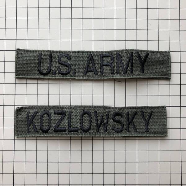 【送料無料】 実物 USED 米軍 U.S. ARMY サブデュード ネームテープ セット ブランチ パッチ アメリカ陸軍 BDU ファティーグ ジャケット 13