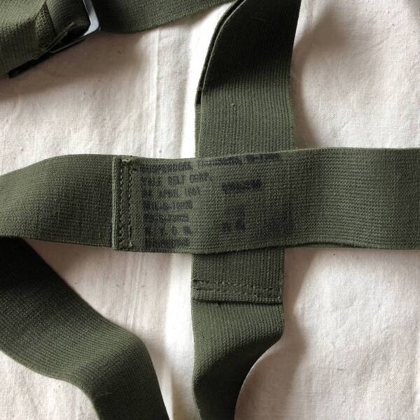 50s 実物 未使用 デッドストック 米軍 M1950 サスペンダー U.S.ARMY アメリカ軍 USA製 M51 M65 M-51 M-65 フィールド カーゴパンツ装着可 K