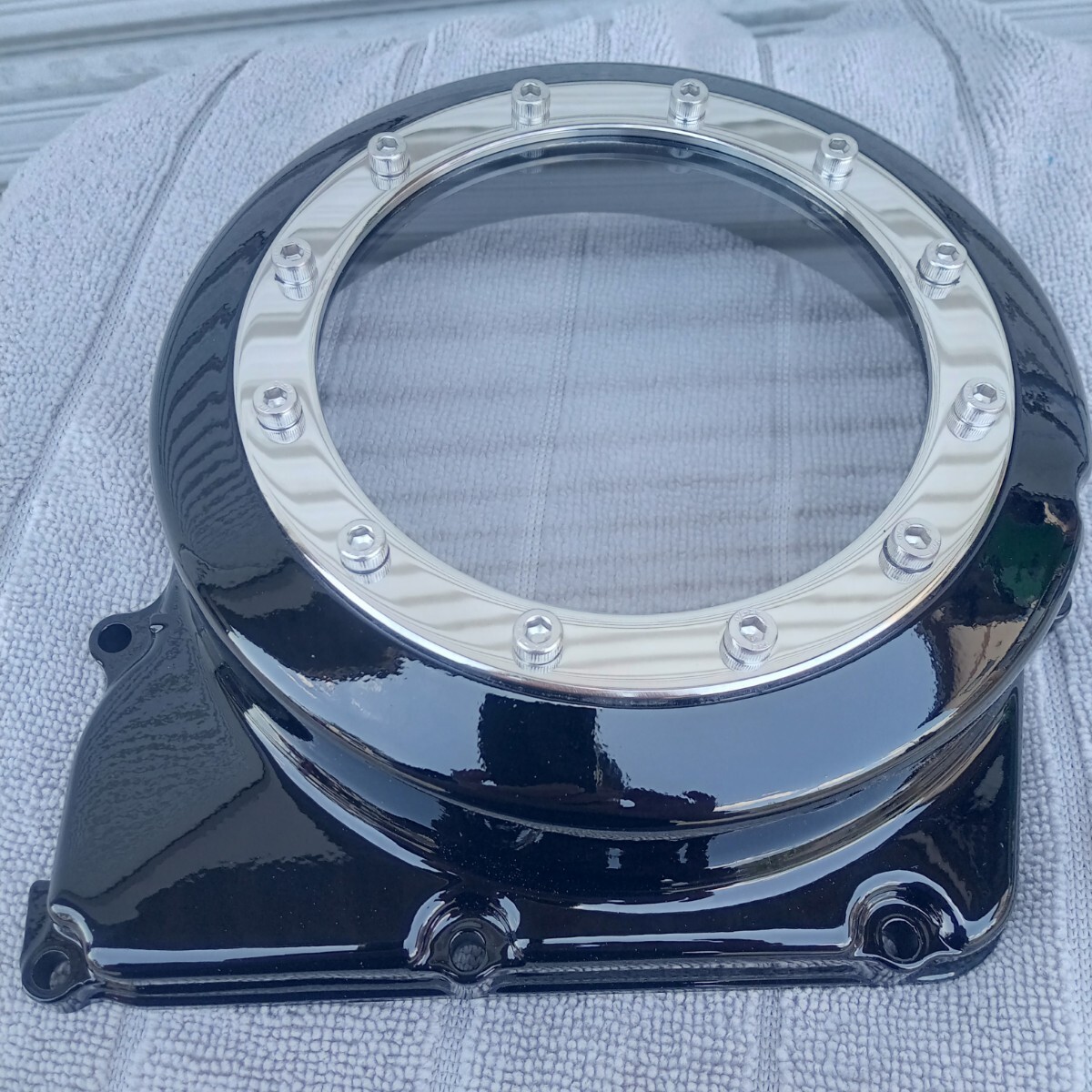 vmax クラッチスケルトンカバー　カスタムクラッチプレートセット　v-max vmax 余儀なく クラッチスケルトンカバー カスタムクラッチ
