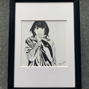 ■江口寿史『深呼吸の必要』A4サイズ 額入り 貴重イラスト 印刷物 ポスター風デザイン 額装品 アートフレーム インテリア