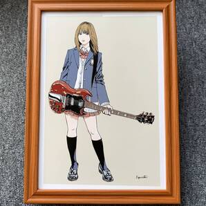 ■江口寿史『ハロー!チャンネル 2012』B5サイズ 額入り 貴重イラスト 印刷物 ポスター風デザイン 額装品 アートフレーム インテリア