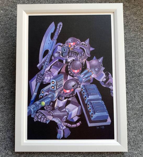 ■ 安彦良和 『機動戦士 ガンダム』<17> A4サイズ 額入り 貴重イラスト 印刷物 ポスター風デザイン 額装品 アートフレーム インテリア