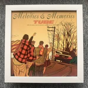 ■わたせせいぞう『Melodies & Memories/ TUBE』スクエア 20cm×20cm 額入り 貴重イラスト 印刷物 ポスター風デザイン 額装品 インテリア