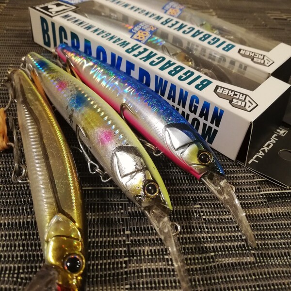 ジャッカル ビッグバッカー アンチョピード 120sl 湾岸ミノー ワンガンミノー 128s-lb 128 s-lb x2, ワンガンミノー 98s-lb 98 s-lb x2