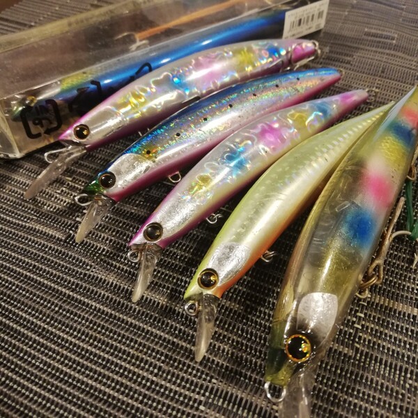 シマノ ヒラメミノー3 125f ヒラメミノー2 125s x2, 135s fb フラッシュブースト, ヒラメミノーsr 150, md-na 125f, 6個セット
