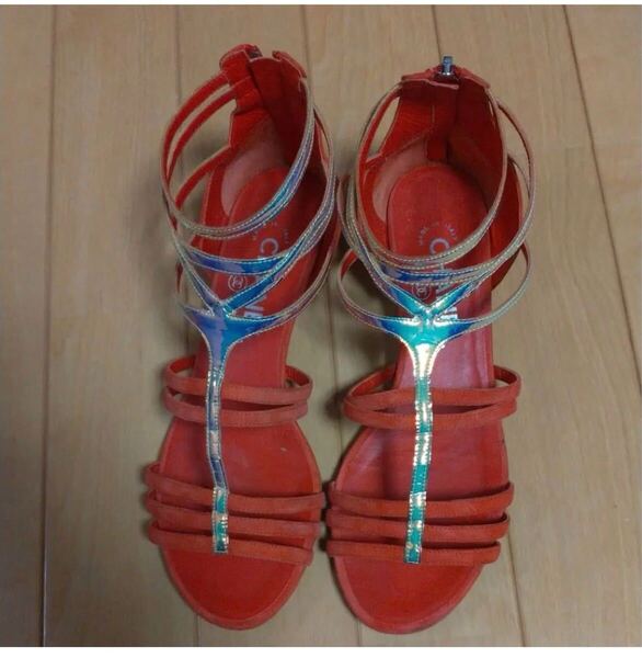 シャネルのサンダル CHANEL sandal レッド ココマーク 37C