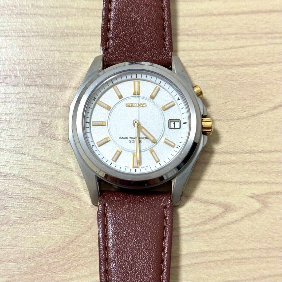 SEIKO セイコー 7B22-0BN0 ソーラー電波 動作品 茶色 - メルカリ