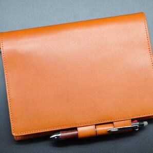 ★送料込み★革手帳カバー★A5サイズ★ほぼ日手帳カズン、NOLTY A5 ウィークリー など★栃木レザー 本ヌメ(レンガ色)★