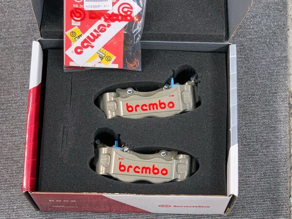 新品未使用 brembo CNC ラジアルキャリパー 220.A016.10 108mm 左右セット ダストシール有り 削り出しブレンボ